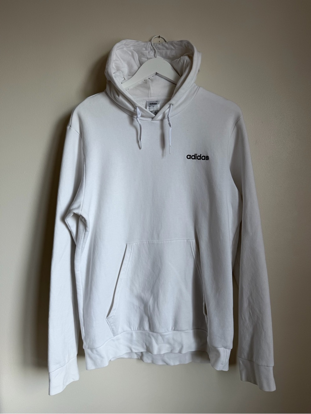 Adidas White Hooded Sweatshirt Men’s Size Large White